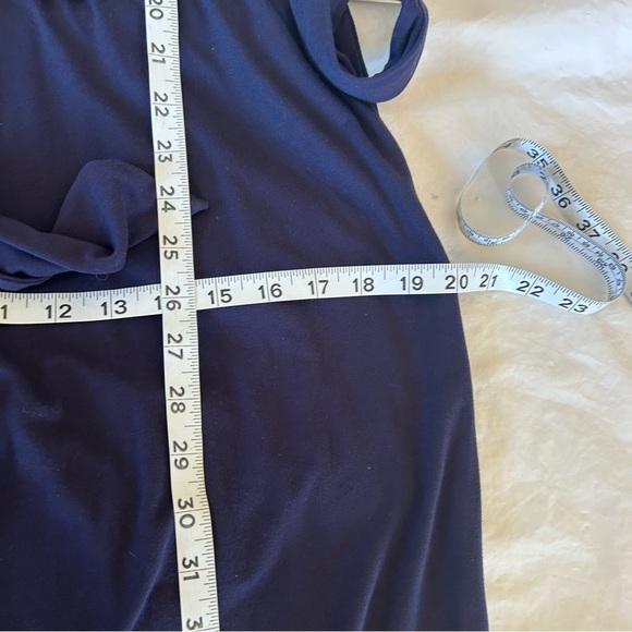 Boden Ellen Jersey Knit Crop Wide Leg Jumpsuit Navy Size 6 Tie Waist Wrap Top - Picture 14 of 16